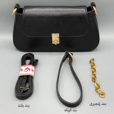کیف زنانه تمام چرم طبیعی مدل 3075 | کیف دوشی و دستی سهحالته چرم فلوتر