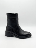 نیم بوت زنانه تمام چرم طبیعی کد ۱۲۸۷ | زیپدار با پاشنه استاندارد